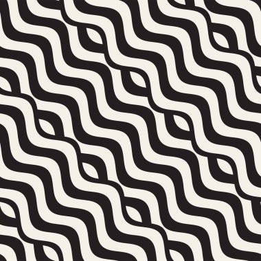 Dalgalı çizgilerle soyut geometrik desen. Titreşimli görüntüyü çizgili tasarım yuvarlanır. Sorunsuz vektör arka plan.