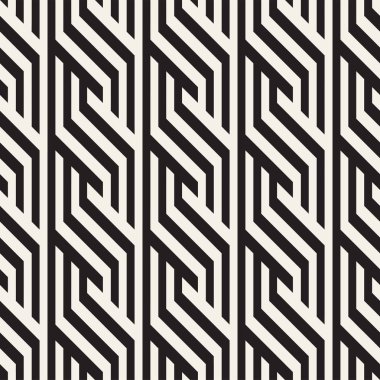 Eğimli çizgiler Modern doku yinelenen. Tek renkli geometrik Seamless Modeli.