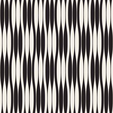 Dalgalı çizgiler vektör seamless modeli. Retro dalgalı doku. Geometrik çizgiler tek renkli tasarım.