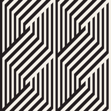 Eğimli çizgiler Modern doku yinelenen. Tek renkli geometrik Seamless Modeli.