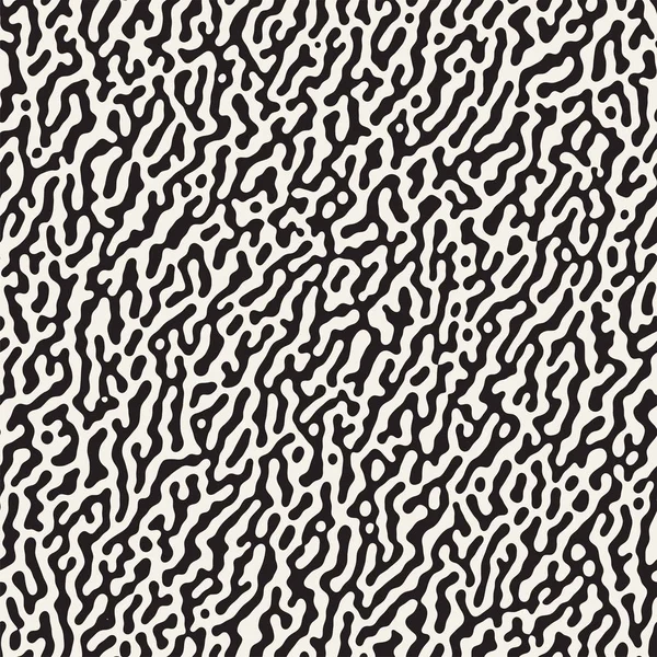 Vektor nahtloses Grunge-Muster. schwarze und weiße organische Formen. chaotische Flecken Textur. — Stockvektor