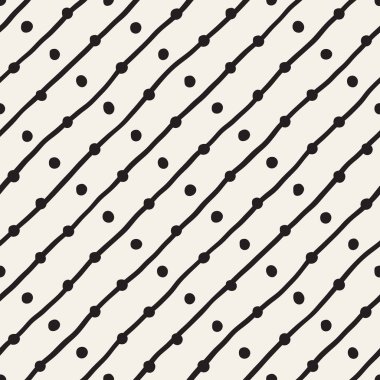 Vektör Seamless çocuksu modeli. Tek renkli elle çizilmiş geometrik şekiller doku