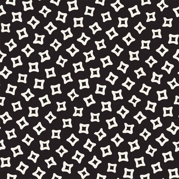 Stylish Doodle Scattered Shapes. Padrão de mão livre preto e branco sem costura vetorial — Vetor de Stock