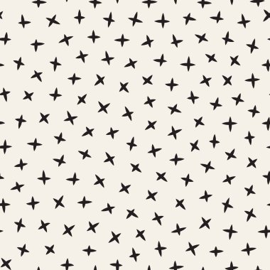 Geometrik çizgi şekilleri dağınık. Arka plan tasarım. Vektör sorunsuz siyah-beyaz desen.