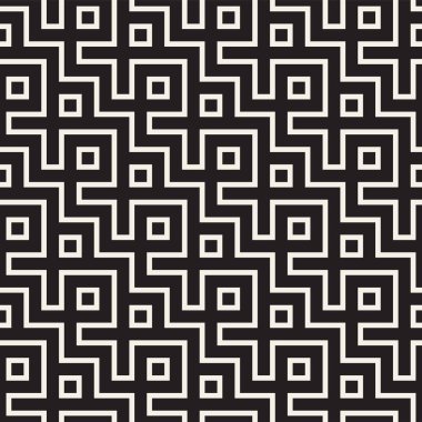 Labirent karışık satırları çağdaş grafik. Geometrik arka plan tasarlamak. Vektör Seamless Modeli.