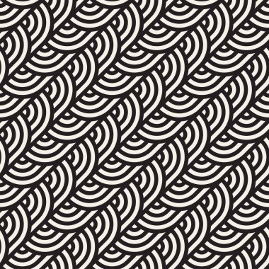 Kesintisiz geometrik desen. Geometrik çizgili arka plan. Satırları yazdırma şık vektör yuvarlak