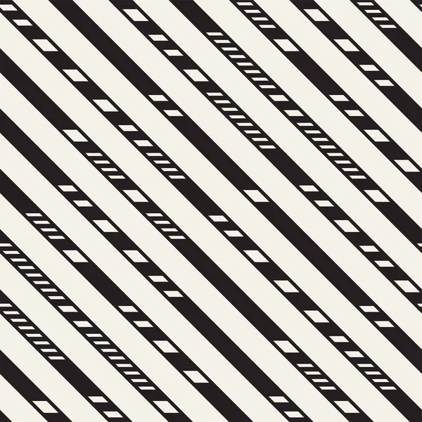 Patrón de líneas rayadas en blanco y negro. Vector abstracto moderno Fondo sin costura — Archivo Imágenes Vectoriales