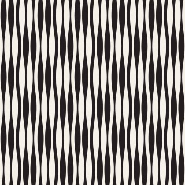 Dalgalı çizgiler vektör seamless modeli. Retro dalgalı doku. Geometrik çizgiler tek renkli tasarım.