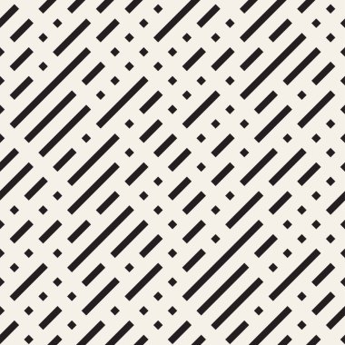 Çağdaş grafik tasarım döşeme düzensiz labirent şekiller. Vektör sorunsuz siyah-beyaz desen