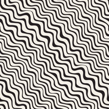 Dalgalı dalgalanma elle çizilmiş çizgiler. Geometrik arka plan tasarlamak. Vektör Seamless Modeli.