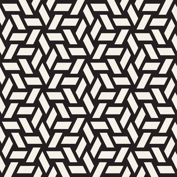 Grade cúbica Tiling Textura Elegante Sem Fim. Design de fundo geométrico abstrato. Padrão preto e branco sem costura vetorial . — Vetor de Stock