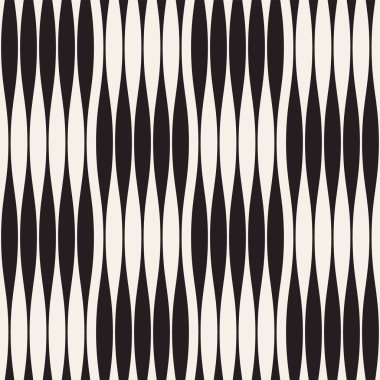 Dalgalı çizgiler vektör seamless modeli. Retro dalgalı doku. Geometrik çizgiler tek renkli tasarım.