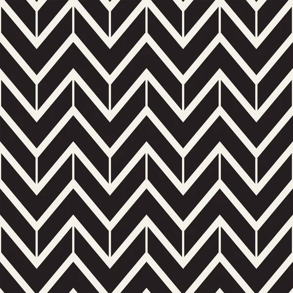 Seamless vector pattern. Abstract geometric lattice background. Rhythmic zigzag structure. Monochrome texture with chevron lines. — Stock Vector