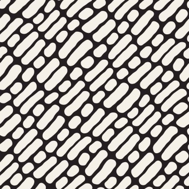 Arka arka plan ile yuvarlak fırça darbeleri. Doodle vektör Seamless Modeli.