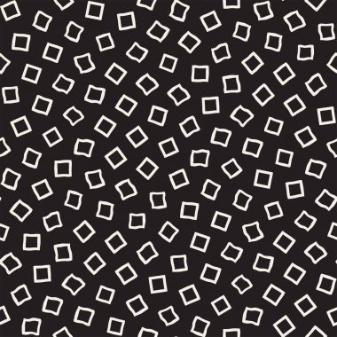 Şık Doodle dağınık şekiller. Vektör sorunsuz siyah ve beyaz serbest desen