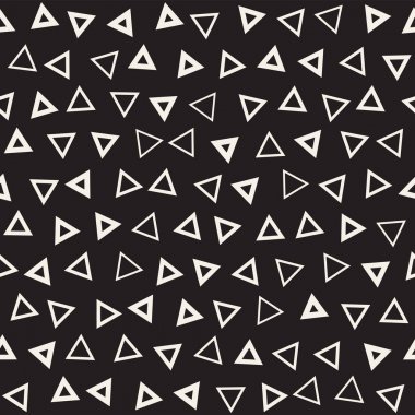 Modaya uygun doku dağınık geometrik şekiller ile. Vektör Seamless Modeli.