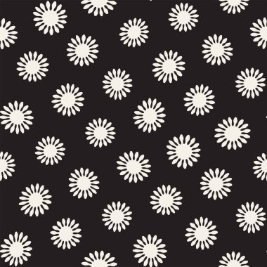 Vektör Dikişsiz serbest desen. Arka plan çiçek fırça darbeleriyle. Elle çizilmiş doku