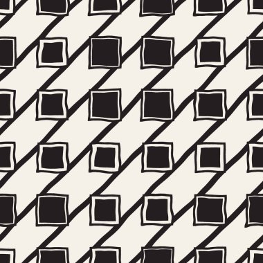 Vektör Seamless çocuksu modeli. Tek renkli elle çizilmiş geometrik şekiller doku