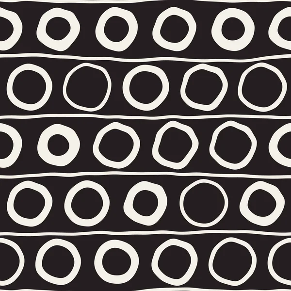 Vector Seamless Childlike Pattern. Struttura geometrica disegnata a mano monocromatica — Vettoriale Stock