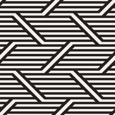 Vektör Seamless modeli. Modern şık titreşim satırları doku. Geometrik çizgili süsleme.