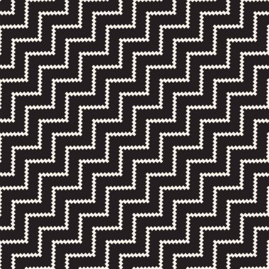 Yarı ton sinirli satırları sonsuz şık doku Mozaik. Vektör sorunsuz siyah-beyaz desen