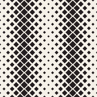 Vektör seamless modeli. Geometrik fayans yinelenen. Tek renkli yarı ton kılavuz. Basit şekiller kafes