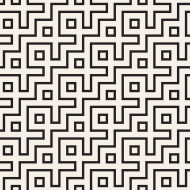 Labirent karışık satırları çağdaş grafik. Geometrik arka plan tasarlamak. Vektör Seamless Modeli.