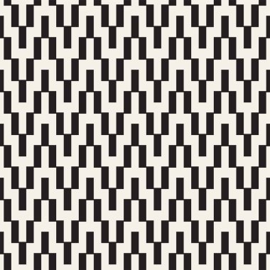 Geometrik tekrarlanabilir kılavuz doku. Vektör Dikişsiz örgü desen. Tek renkli zikzak çizgiler arka plan