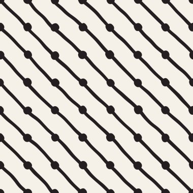 Vektör Seamless çocuksu modeli. Tek renkli elle çizilmiş geometrik şekiller doku