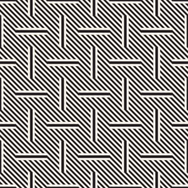 Vektör Seamless modeli. Modern şık titreşim satırları doku. Geometrik çizgili süsleme.
