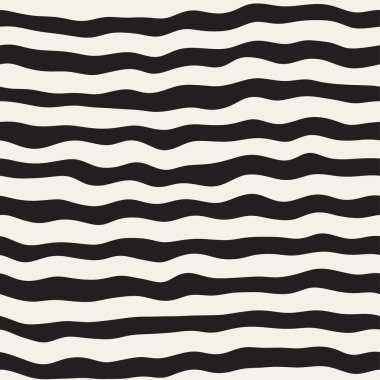 Dalgalı dalgalanma elle çizilmiş çizgiler. Geometrik arka plan tasarlamak. Vektör Seamless Modeli.