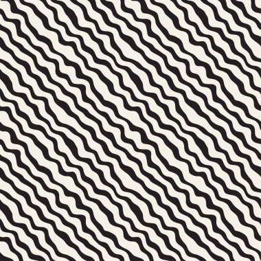 Dalgalı dalgalanma elle çizilmiş çizgiler. Geometrik arka plan tasarlamak. Vektör Seamless Modeli.