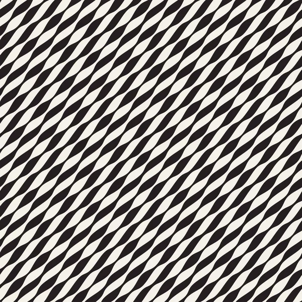 Wavy stripes vector seamless pattern. Retro wavy engraving texture. Geometric zigzag lines design. — Stock Vector