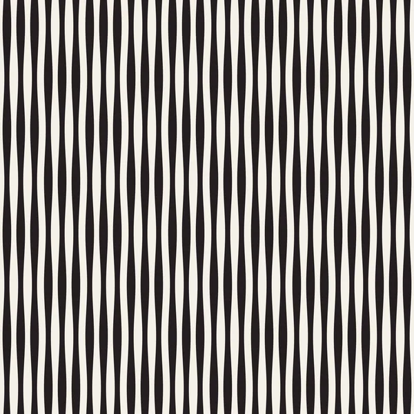 Wavy stripes vector seamless pattern. Retro wavy texture. Geometric lines monochrome design. — Stock Vector