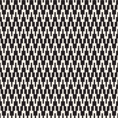 Geometrik tekrarlanabilir kılavuz doku. Vektör Dikişsiz örgü desen. Tek renkli zikzak sinirli satırları arka plan soyut