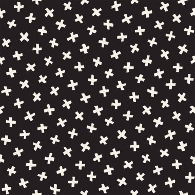 Vektör Seamless modeli. Arka plan ile dağınık geometrik şekiller. Tek renkli elle çizilmiş doku