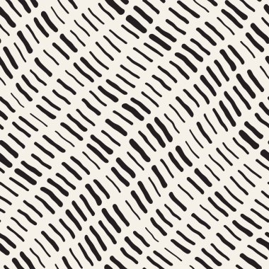 Arka arka plan ile yuvarlak fırça darbeleri. Tek renkli elle çizilmiş doku, dalgalı çizgilerle. Doodle vektör Seamless Modeli.