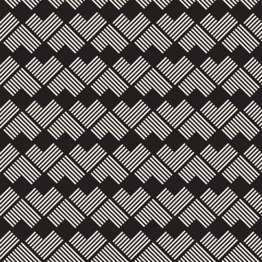 Çizgili kusursuz bir desen. Vektör soyut arkaplanı. Şık geometrik kafes yapısı.