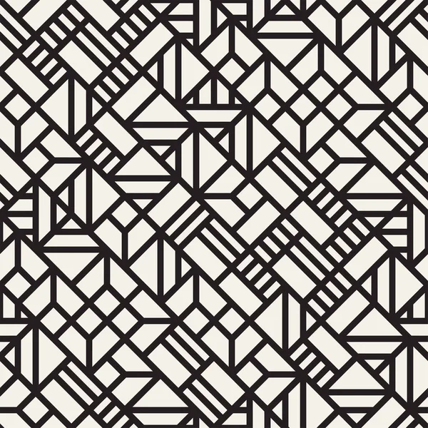 矢量无缝模式 重复纹理的网格 与混沌形状的线性网格 时尚几何格现代设计 — 图库矢量图片