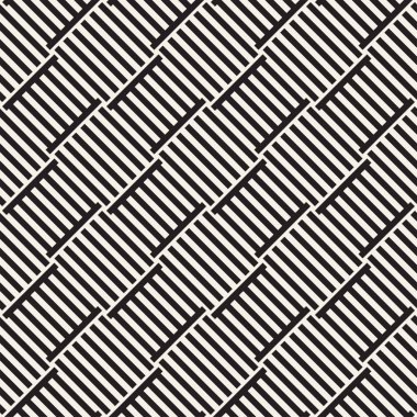 Çizgili kafes ile soyut geometrik desen. Sorunsuz vektör arka plan. Tek renkli şık doku.