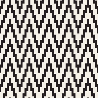 Geometrik tekrarlanabilir kılavuz doku. Vektör Dikişsiz örgü desen. Tek renkli zikzak sinirli satırları arka plan soyut