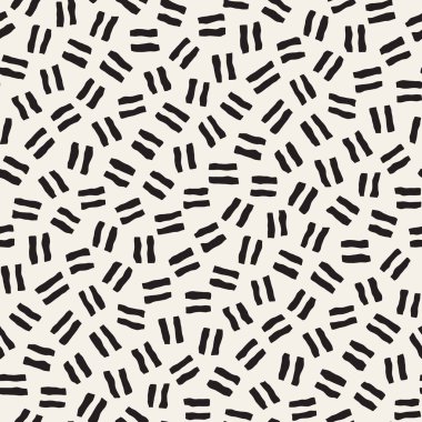 Vektör Seamless modeli. Arka plan ile dağınık geometrik şekiller. Tek renkli elle çizilmiş doku