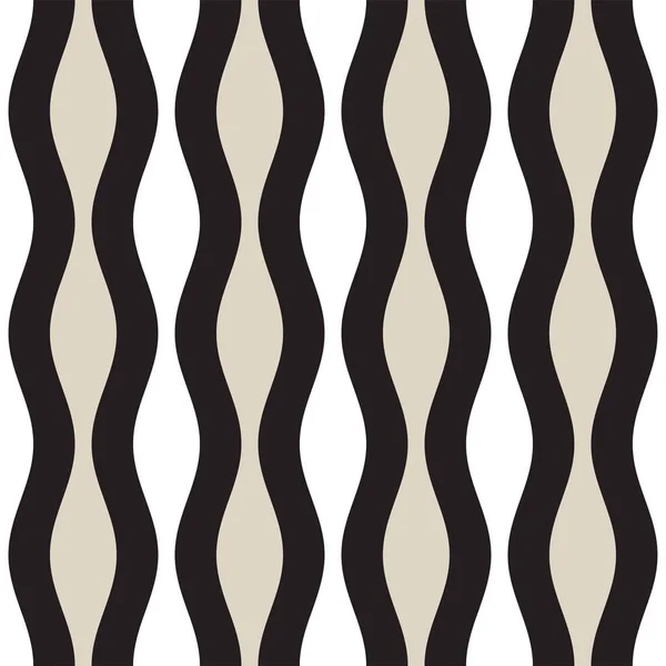 Patrón Geométrico Sin Costura Vectorial Líneas Onduladas Monocromas Diseño Elegante — Archivo Imágenes Vectoriales