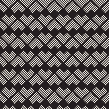 Çizgili kusursuz bir desen. Vektör soyut arkaplanı. Şık geometrik kafes yapısı.