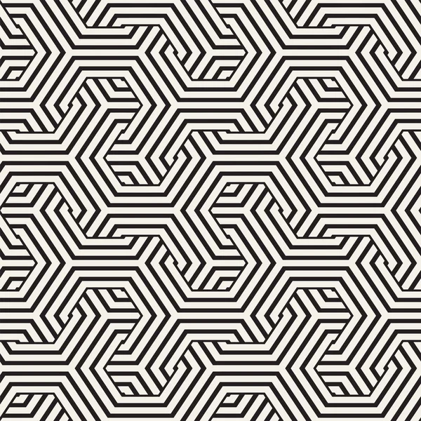 Vektör satırları desen titreşim sorunsuz. Modern şık doku. Altıgen kafes ile geometrik arka plan yinelenen.