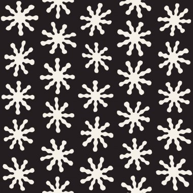 Vektör Dikişsiz serbest desen. Arka plan çiçek fırça darbeleriyle. Tek renkli elle çizilmiş doku