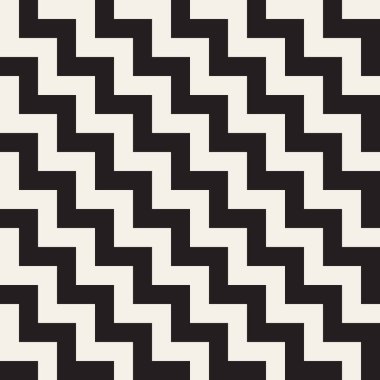 Şık çizgiler labirent kafes. Etnik tek renkli doku. Geometrik arka plan tasarlamak. Vektör sorunsuz siyah-beyaz desen