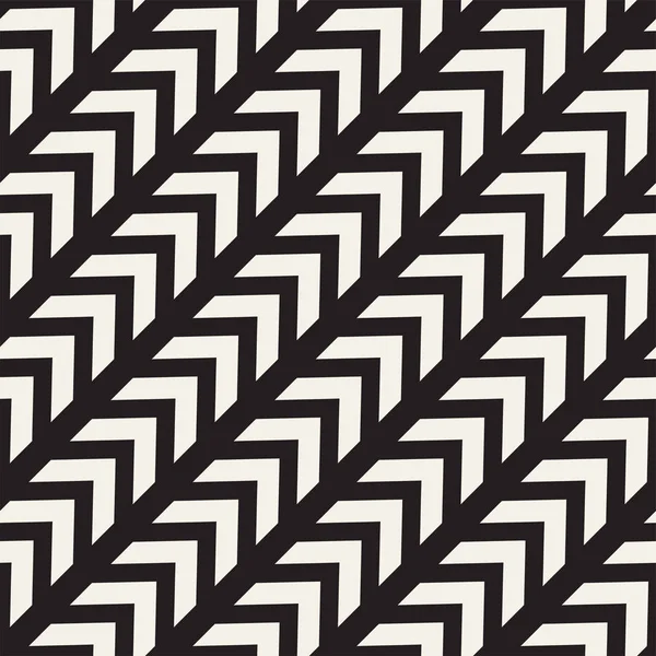 Seamless vector pattern. Abstract geometric lattice background. Rhythmic zigzag structure. Monochrome texture with chevron lines. — Stock Vector