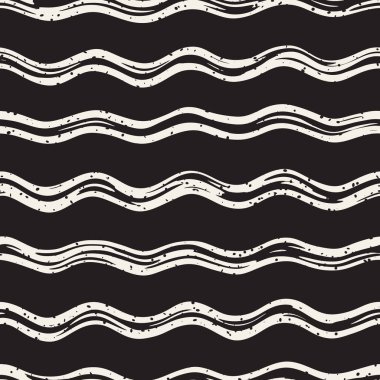 Dekoratif seamless modeli handdrawn doodle hatları ile. El grungy dalgalı çizgiler arka plan boyalı. Trendy sonsuz serbest doku 