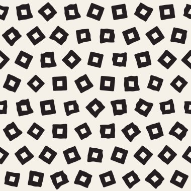 Şık Doodle dağınık şekiller. Sanatsal elle çizilmiş doku. Vektör sorunsuz siyah ve beyaz serbest desen